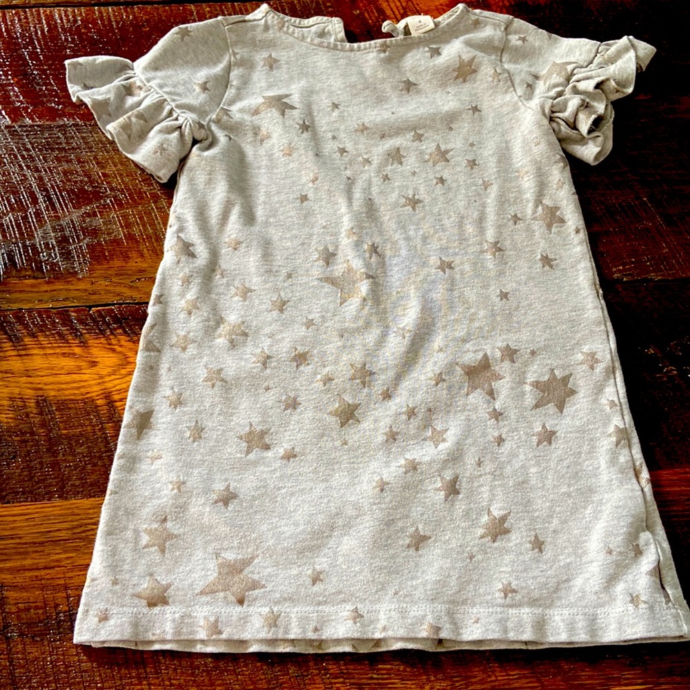 Crewcuts 4T dress, gray/silver stars
